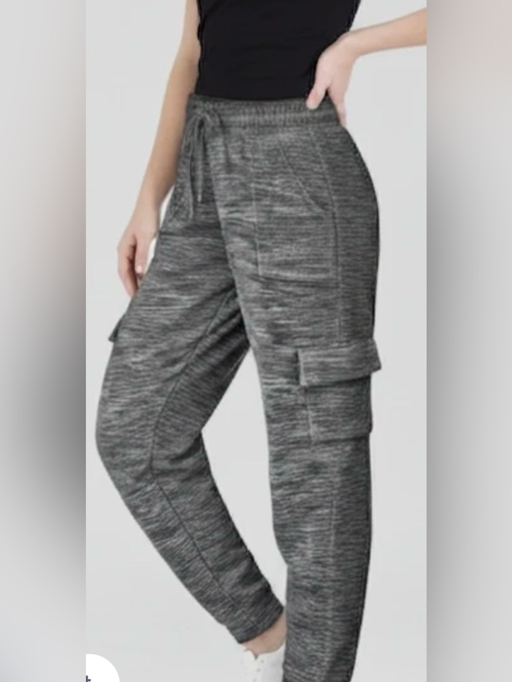 REFLEX Cargo pocket sweatpants elastic waistband drawstring joggers gray size XL